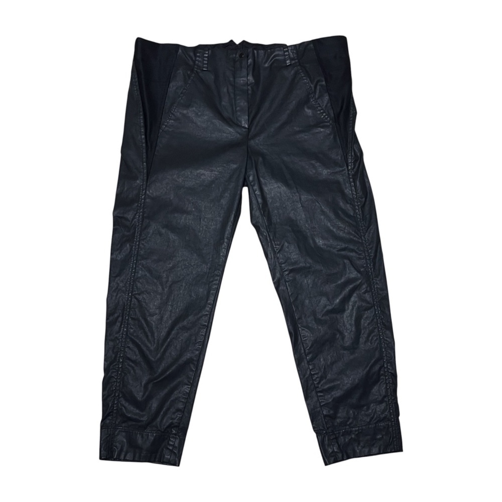 Annette Gortz Cropped Avant Garde Coated Pants Size 38/US 8 Black -- Altered